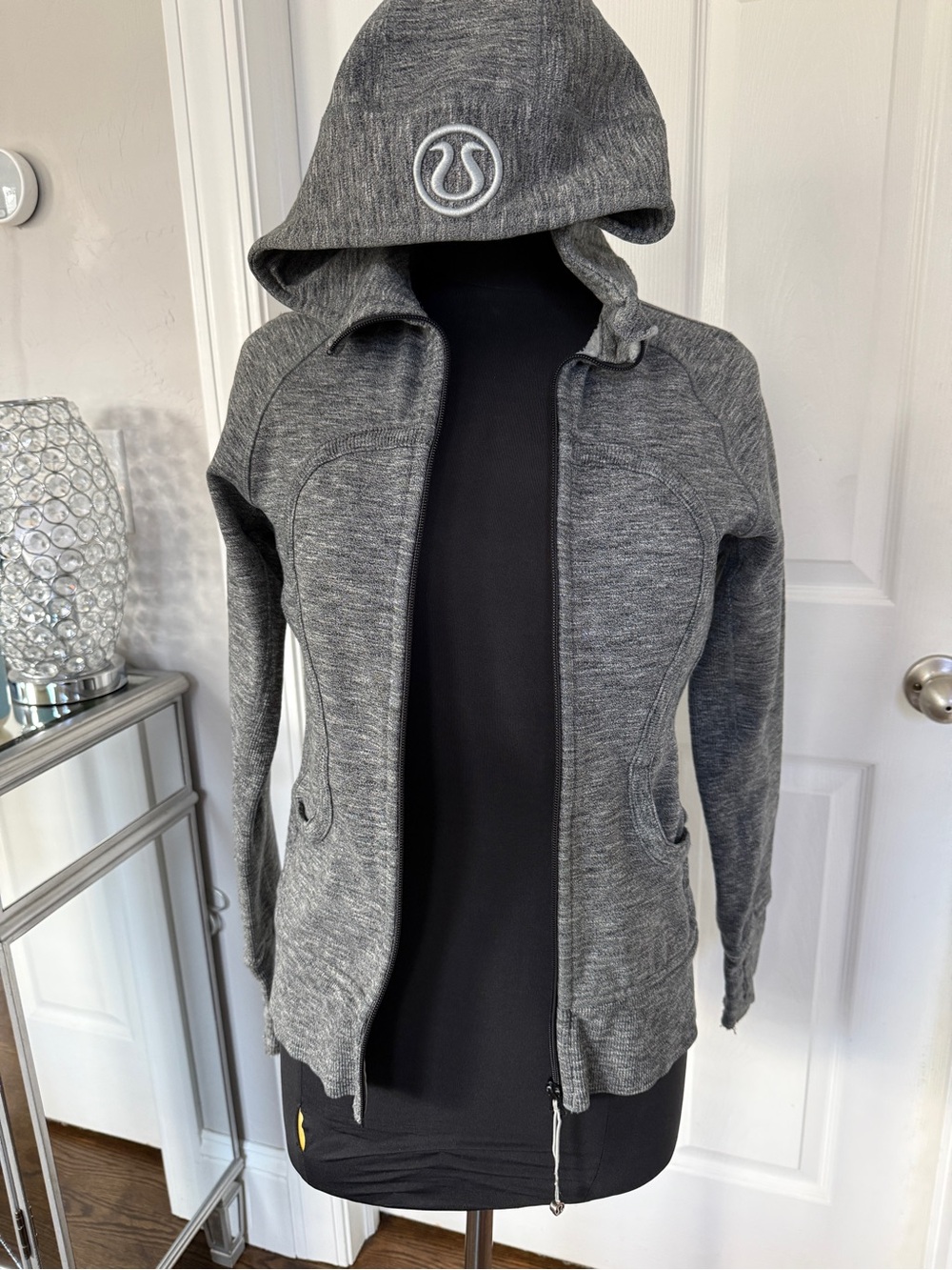 lululemon athletica Heather Gray Hooded Full-Zip Jacket